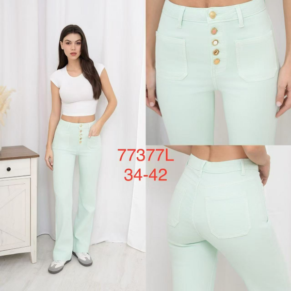 Spodnie damskie jeansy Roz 34-42, 1 Kolor Paczka 10 szt